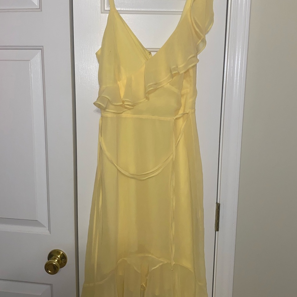 Frilly Yellow Bridesmaid Dress
